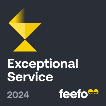 2024 Feefo Platinum Trusted Service Award for DFH.