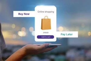 Online shopping screen for Buy Now Pay Later.